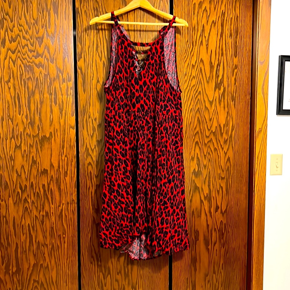 Torrid Red Cheetah high-low dress